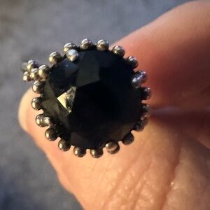 Pandora blue Stone Silver Ring RETIRED